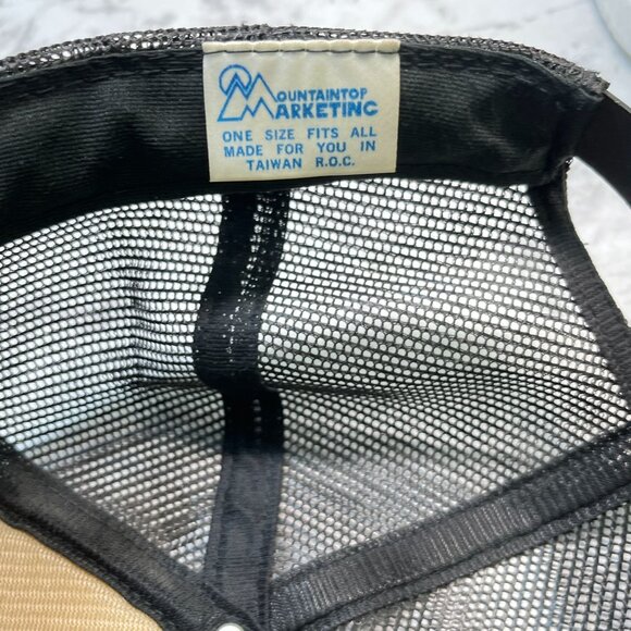 Vintage Idaho Bit & Steel Trucker Hat Mesh Snapback Black State Outline 90s - Picture 4 of 9